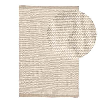 Cotham Clay & Natural Striped Wool with Cotton Rug - 200 x 290cm