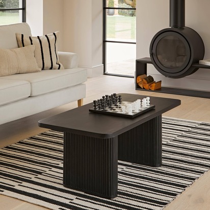 Orla Black Mango Wood Coffee Table