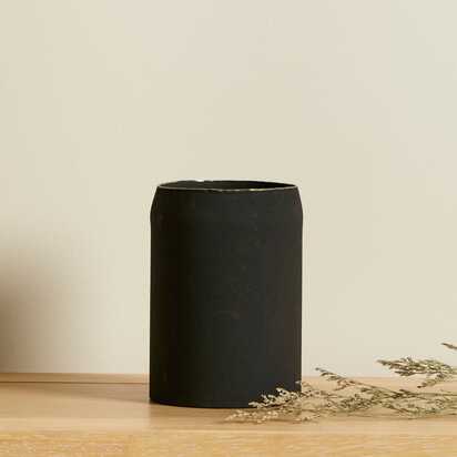 Chaldon 17cm Metal Vase - Black