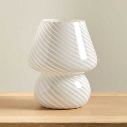 Elmington 18cm Table Lamp - White Glass