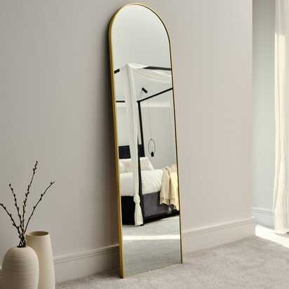 Ingham 170x50cm Full Length Arch Mirror  - Gold