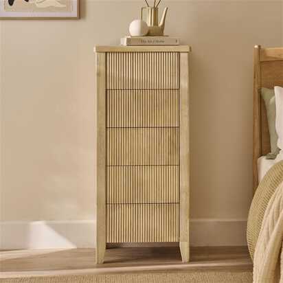 Raleigh 5 Drawer Tallboy - Whitewash
