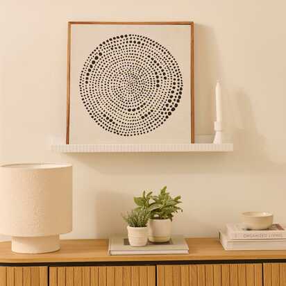 Alba 75cm Picture Ledge - White