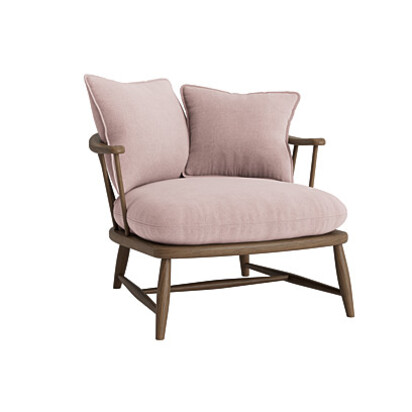Loaf | Nestins | Accent Chair | Pink Chenille | Pressed Petals