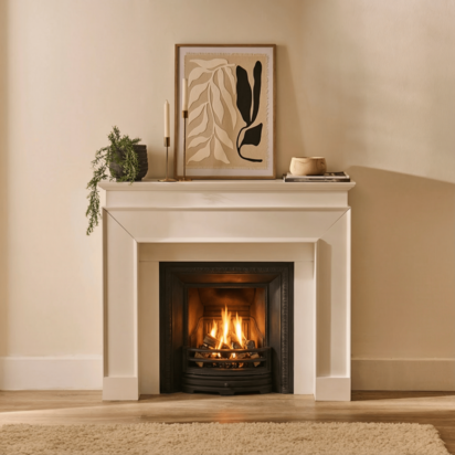 Ember 110cm Fireplace Surround - Snow White