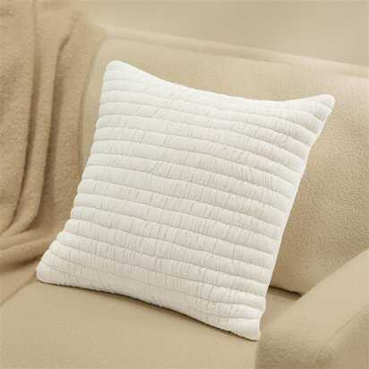 Malton 45 x 45cm Cotton Cushion Cover - White