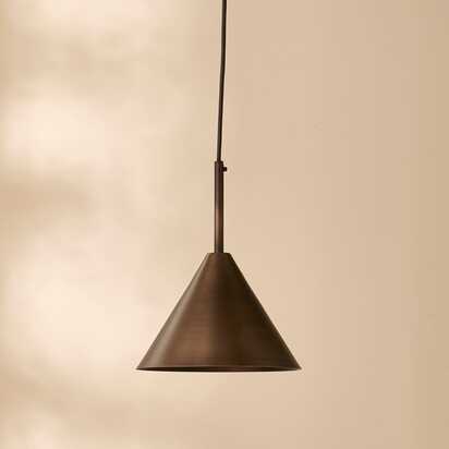Brockhill Small Metal Pendant Light - Bronze
