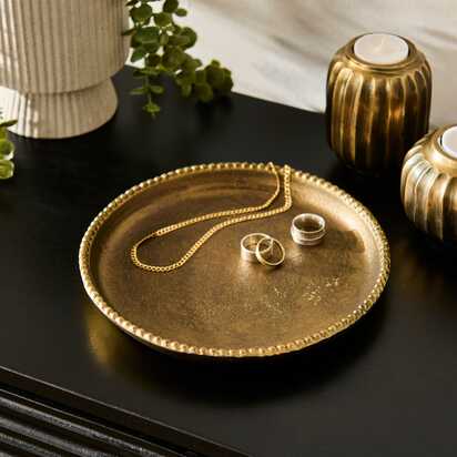 Rushmoor 20cm Metal Tray - Gold