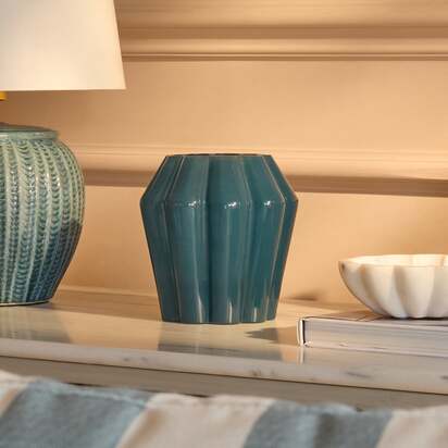 Como 16cm Glass Vase - Lagoon Teal