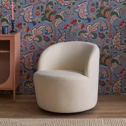 Sawyer 68cm Swivel Armchair - Oyster White