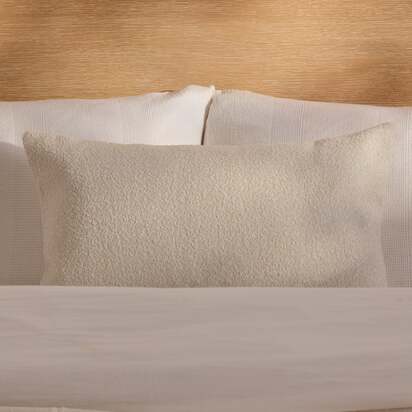 Yelden 35x55cm Scatter Cushion Cover - Light Beige Boucle