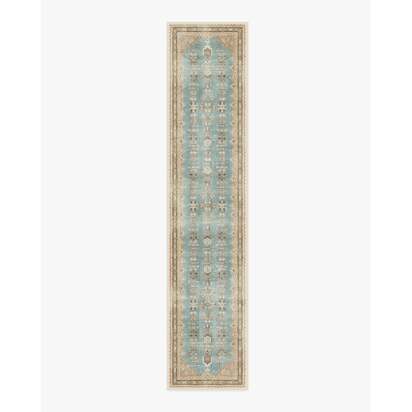 Pradera Blue & Terracotta Rug - 75 x 365 cm - All-In-One Rug