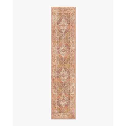 Santiago Coral & Gold Rug - 75 x 365 cm - All-In-One Rug