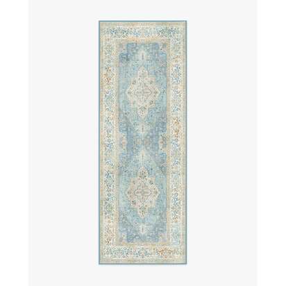 Santiago Blue & Cream Rug - 75 x 215 cm - All-In-One Rug