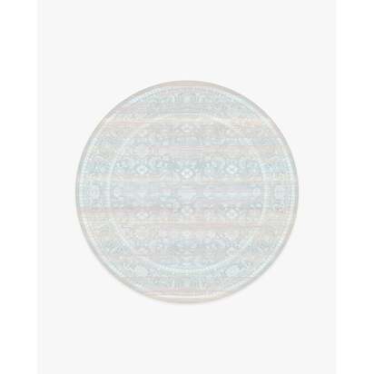 Ophelia Grey & Blue Rug - 185 Round cm - All-In-One Rug