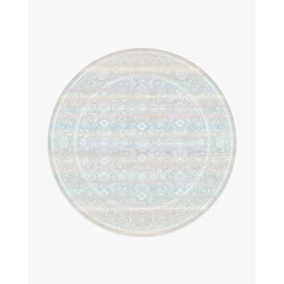 Ophelia Grey & Blue Rug - 245 Round cm - All-In-One Rug