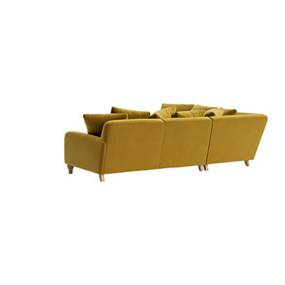 Loaf | Bear Hug | Large Left Hand Corner Sofa | Yellow Velvet | Honey Pot