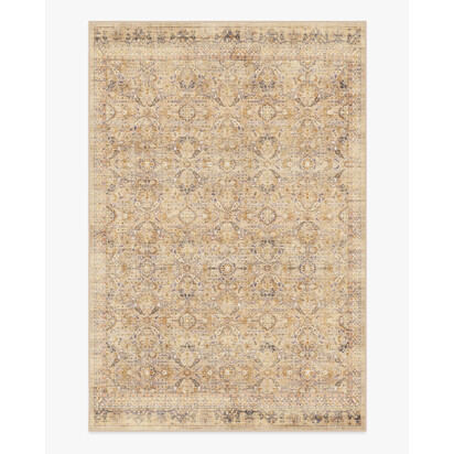 Frances Sandstone Flatwoven Rug - 185 x 275 cm - Rug + Pad System