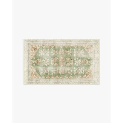 Pradera Olive & Sand Flatwoven Rug - 90 x 150 cm - Rug + Pad System