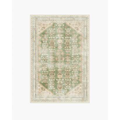 Pradera Olive & Sand Flatwoven Rug - 120 x 185 cm - Rug + Pad System