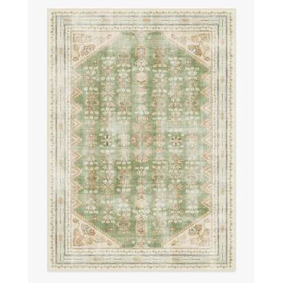 Pradera Olive & Sand Flatwoven Rug - 305 x 425 cm - Rug + Pad System