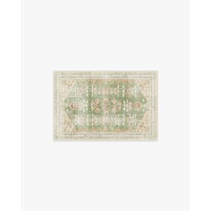 Pradera Olive & Sand Flatwoven Rug - 60 x 90 cm - Rug + Cushioned Pad System