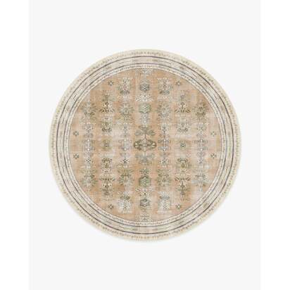 Pradera Sandstone Flatwoven Rug - 245 Round cm - Rug + Cushioned Pad System