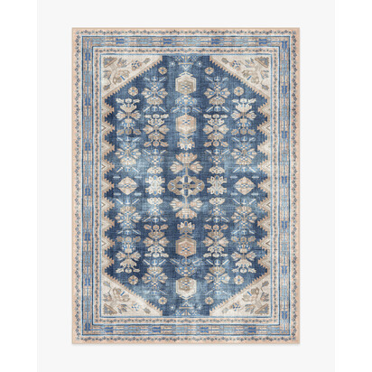 Pradera Navy Flatwoven Rug - 150 x 215 cm - Rug + Pad System