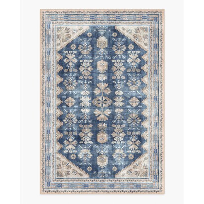 Pradera Navy Flatwoven Rug - 200 x 290 cm - Rug + Pad System