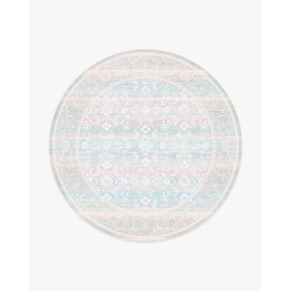 Ophelia Opal Flatwoven Rug - 245 Round cm - Rug + Cushioned Pad System