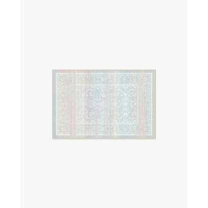 Ophelia Grey & Blue Flatwoven Rug - 60 x 90 cm - Rug + Pad System