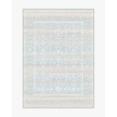Ophelia Grey & Blue Flatwoven Rug - 150 x 215 cm - Rug + Pad System