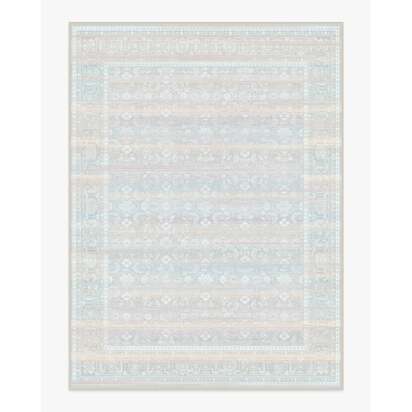 Ophelia Grey & Blue Flatwoven Rug - 275 x 365 cm - Rug + Cushioned Pad System