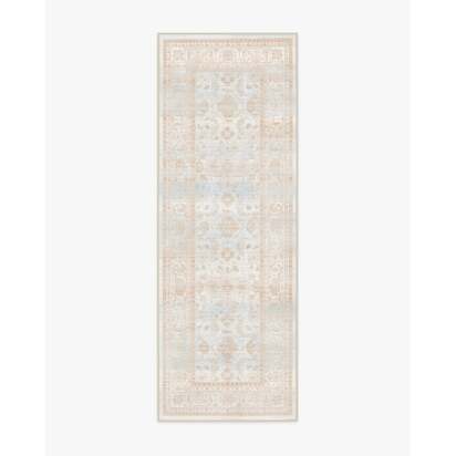 Ophelia Sand & Blue Flatwoven Rug - 75 x 215 cm - Rug + Pad System