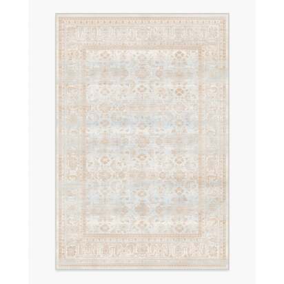 Ophelia Sand & Blue Flatwoven Rug - 200 x 290 cm - Rug + Pad System