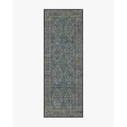 Zosia Black Flatwoven Rug - 75 x 215 cm - Rug + Pad System