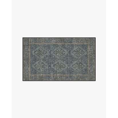 Zosia Black Flatwoven Rug - 90 x 150 cm - Rug + Pad System