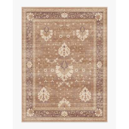 Serafina Taupe & Plum Flatwoven Rug - 275 x 365 cm - Rug + Pad System
