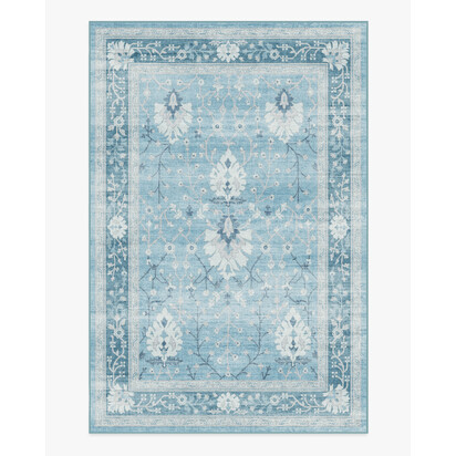 Serafina Blue Flatwoven Rug - 185 x 275 cm - Rug + Pad System