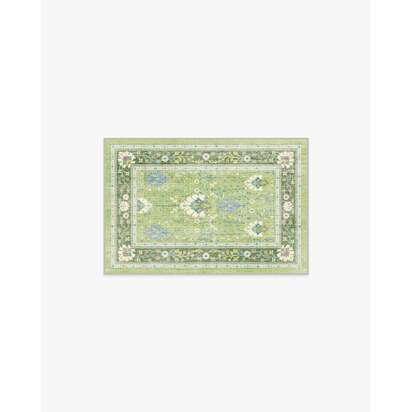 Serafina Green Flatwoven Rug - 60 x 90 cm - Rug + Pad System