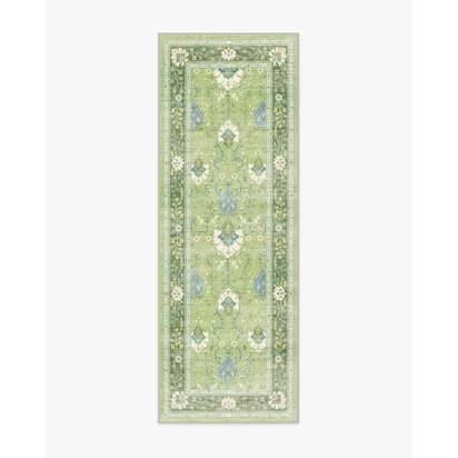 Serafina Green Flatwoven Rug - 75 x 215 cm - Rug + Pad System