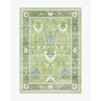 Serafina Green Flatwoven Rug - 150 x 215 cm - Rug + Pad System