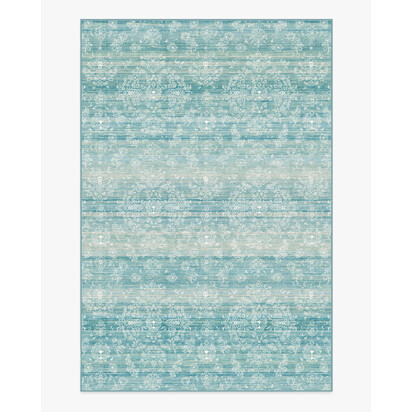 Dara Soft Teal Flatwoven Rug - 185 x 275 cm - Rug + Pad System