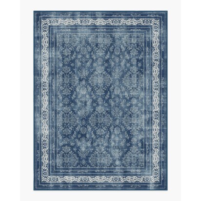 Maelyn Midnight Blue Flatwoven Rug - 275 x 365 cm - Rug + Pad System