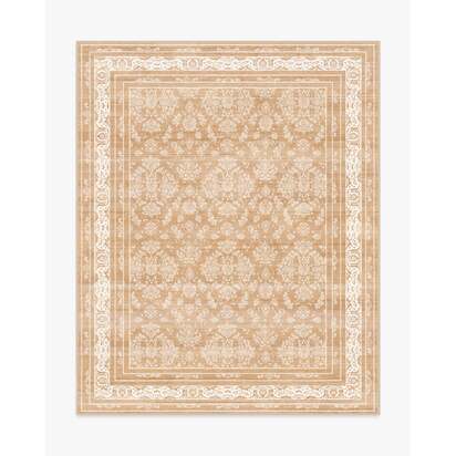 Maelyn Camel & Ivory Flatwoven Rug - 245 x 305 cm - Rug + Pad System