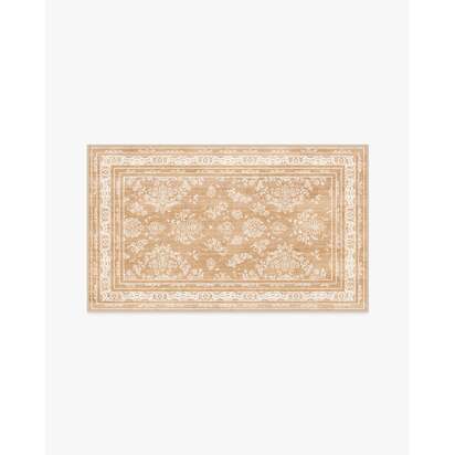 Maelyn Camel & Ivory Flatwoven Rug - 90 x 150 cm - Rug + Cushioned Pad System