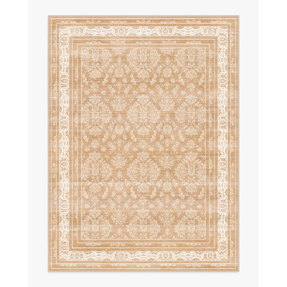 Maelyn Camel & Ivory Flatwoven Rug - 275 x 365 cm - Rug + Cushioned Pad System