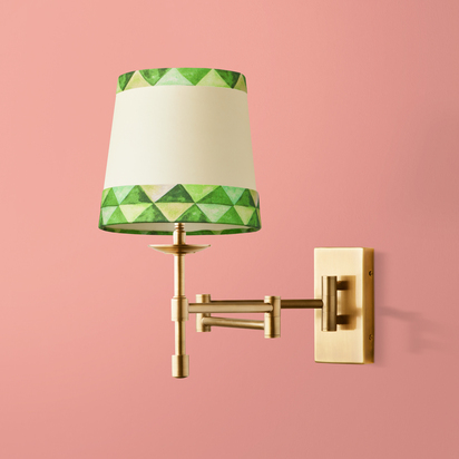 Three fold wall fitting in antique brass