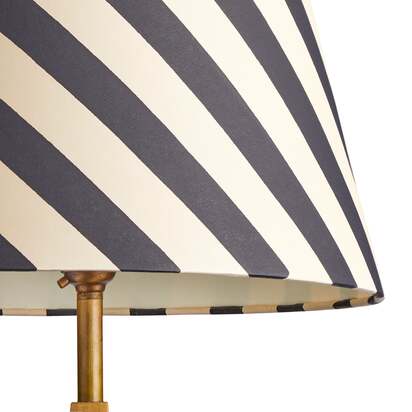 45cm straight empire shade in jet stripes hand painted card