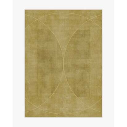 Ayla Gold Flatwoven Rug by Architectural Digest - 200 x 290 cm - Rug + Cushioned Pad System
